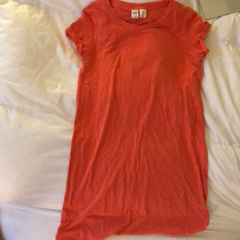 Coral/orange T-shirt dress